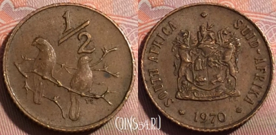 ЮАР 1/2 цента 1970 года, KM# 81, 252a-120