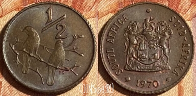 ЮАР 1/2 цента 1970 года, KM# 81, 464q-621