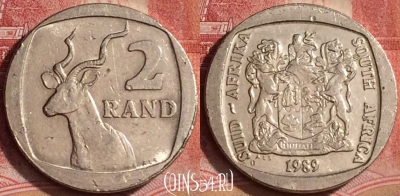 ЮАР 2 ранда 1989 года, KM# 139, 392-020