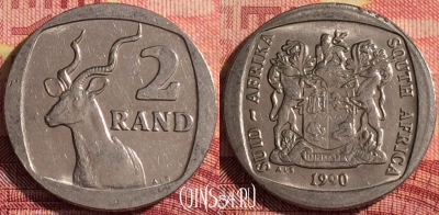 ЮАР 2 ранда 1990 года, KM# 139, 288i-039