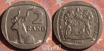 ЮАР 2 ранда 1990 года, KM# 139, 368-107