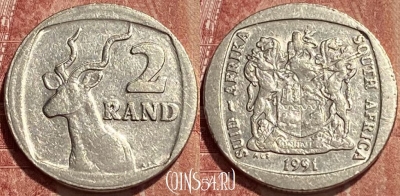 ЮАР 2 ранда 1991 года, KM# 139, 400q-138