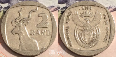 ЮАР 2 ранда 2004 года, KM# 336, 170-136