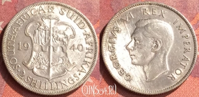 Южная Африка 2 шиллинга (флорин) 1940 года Ag, 292o-002