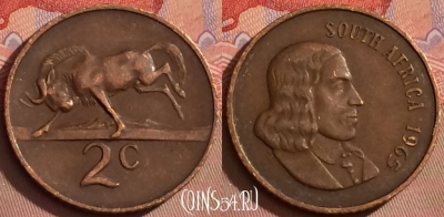 ЮАР 2 цента 1965 года, SOUTH AFRICA, KM# 66.1, 094l-018