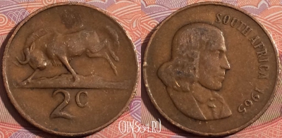 ЮАР 2 цента 1965 года, SOUTH AFRICA, KM# 66.1, a135-048