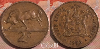 ЮАР 2 цента 1973 года, KM# 83, 129b-027