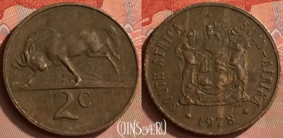 ЮАР 2 цента 1978 года, KM# 83, 244m-024
