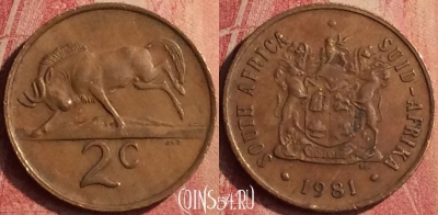 ЮАР 2 цента 1981 года, KM# 83, 402n-139