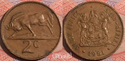 ЮАР 2 цента 1981 года, KM# 83, b080-116