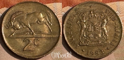 ЮАР 2 цента 1983 года, KM# 83, s160t-114