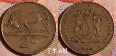 ЮАР 2 цента 1985 года, KM# 83, 333-127