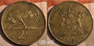 ЮАР 2 цента 1986 года, KM# 83, s190t-016