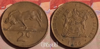 ЮАР 2 цента 1986 года, KM# 83, 295c-040