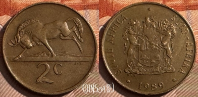 ЮАР 2 цента 1989 года, KM# 83, s115t-083