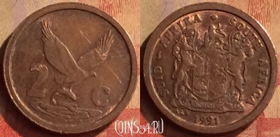ЮАР 2 цента 1991 года, KM# 133, 323n-005