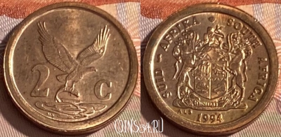 ЮАР 2 цента 1994 года, KM# 133, 370p-006