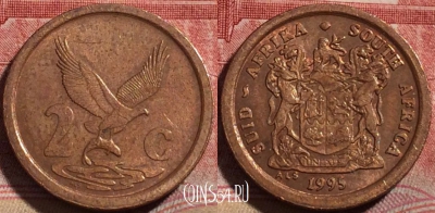 ЮАР 2 цента 1995 года, KM 133, 214-099