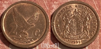 ЮАР 2 цента 1995 года, KM# 133, 430r-144
