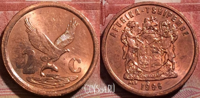 ЮАР 2 цента 1996 года, KM# 159, 210-106