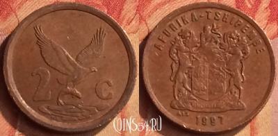 ЮАР 2 цента 1997 года, KM# 159, 070n-074