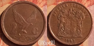 ЮАР 2 цента 1997 года, KM# 159, 128o-141
