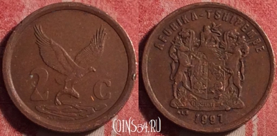 ЮАР 2 цента 1997 года, KM# 159, 194j-081