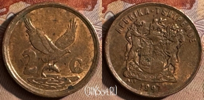 ЮАР 2 цента 1997 года, KM# 159, 440s-016