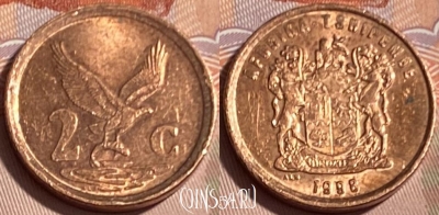 ЮАР 2 цента 1998 года, KM# 159, 065s-009