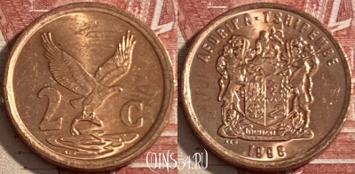 ЮАР 2 цента 1998 года, KM# 159, 475r-017 ♛