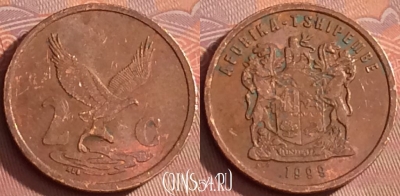 ЮАР 2 цента 1999 года, KM# 159, 307l-130