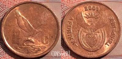 ЮАР 2 цента 2001 года, KM# 222, a121-086