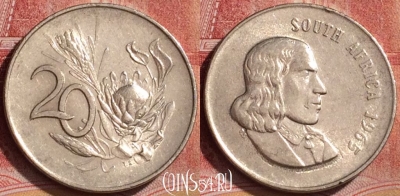 ЮАР 20 центов 1965 г., SOUTH AFRICA, KM# 69.1, 174l-115