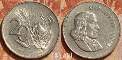 ЮАР 20 центов 1965 г., SUID-AFRIKA, KM# 69.2, 368q-010