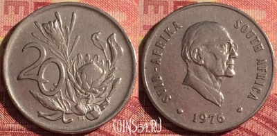 ЮАР 20 центов 1976 года, KM# 95, 331i-018