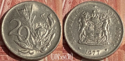 ЮАР 20 центов 1977 года, KM# 86, 423p-052