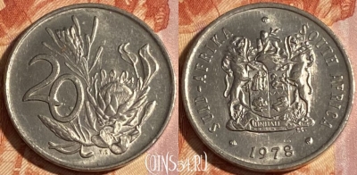 ЮАР 20 центов 1978 года, KM# 86, 282r-034