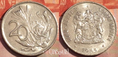 ЮАР 20 центов 1985 года, KM# 86, 277a-006