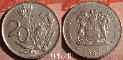 ЮАР 20 центов 1987 года, KM# 86, 200f-025