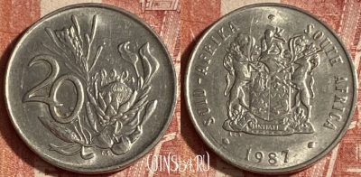 ЮАР 20 центов 1987 года, KM# 86, 230p-107