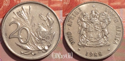 ЮАР 20 центов 1988 года, KM# 86, 238a-030