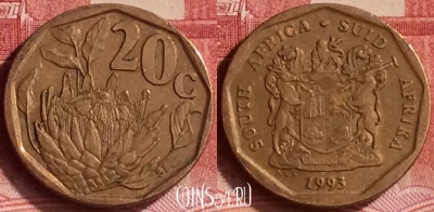 ЮАР 20 центов 1993 года, KM# 136, 291l-127