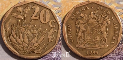ЮАР 20 центов 1994 года, KM# 136, 195-069