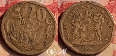 ЮАР 20 центов 1995 года, KM# 136, 403-136