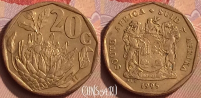 ЮАР 20 центов 1995 года, KM# 136, 450-068