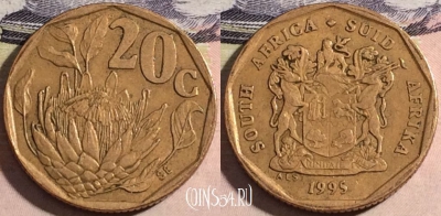 ЮАР 20 центов 1995 года, KM# 136, a116-061