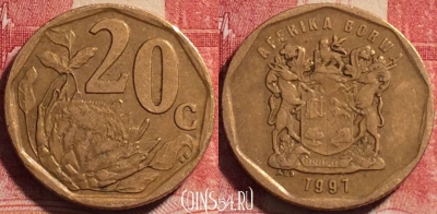 ЮАР 20 центов 1997 года, KM# 162, 080c-063