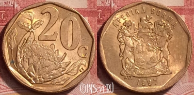 ЮАР 20 центов 1997 года, KM# 162, 148l-028