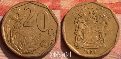 ЮАР 20 центов 1997 года, KM# 162, 255n-049