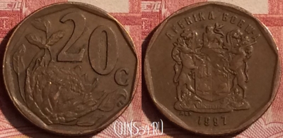 ЮАР 20 центов 1997 года, KM# 162, 256l-136